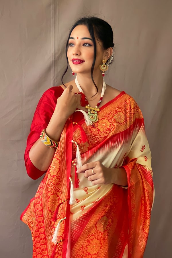 Kolkata durga puja saree online 2021 Look - Anaya Designer Studio