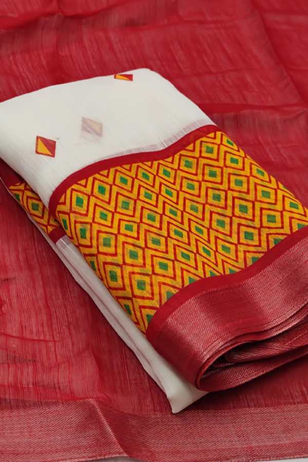 Kolkata durga puja saree online 2021 Red - Anaya Designer Studio
