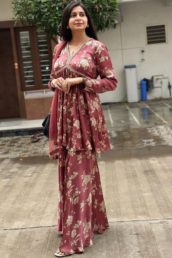 Beautiful Designer Kinjal Dave Sharara Suit - Anaya Designer Studio