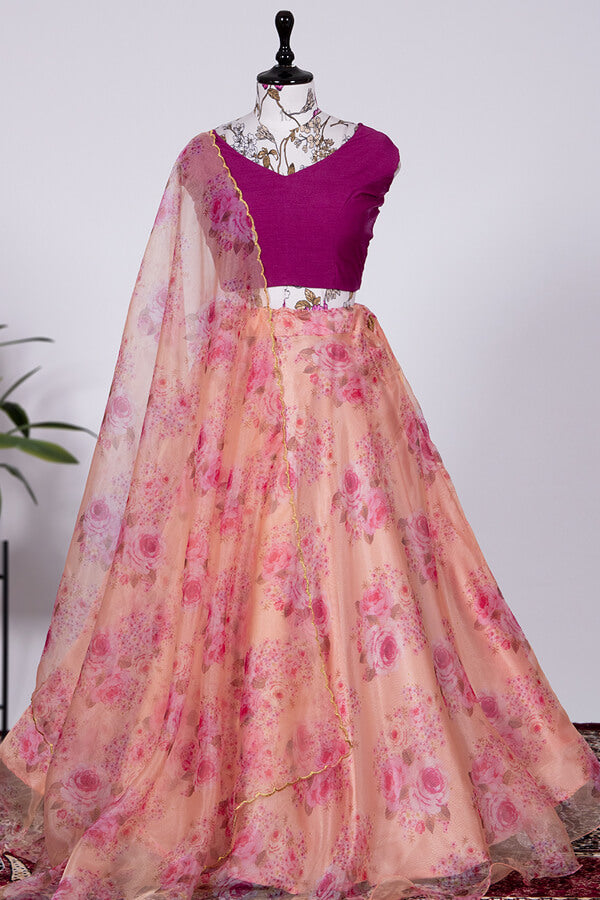 Latest Designer Floral Printed Lehenga Choli For Wedding - Anaya Designer Studio