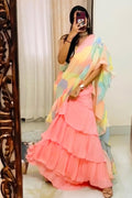 Latest Designer Ruffle Saree Online For Girls