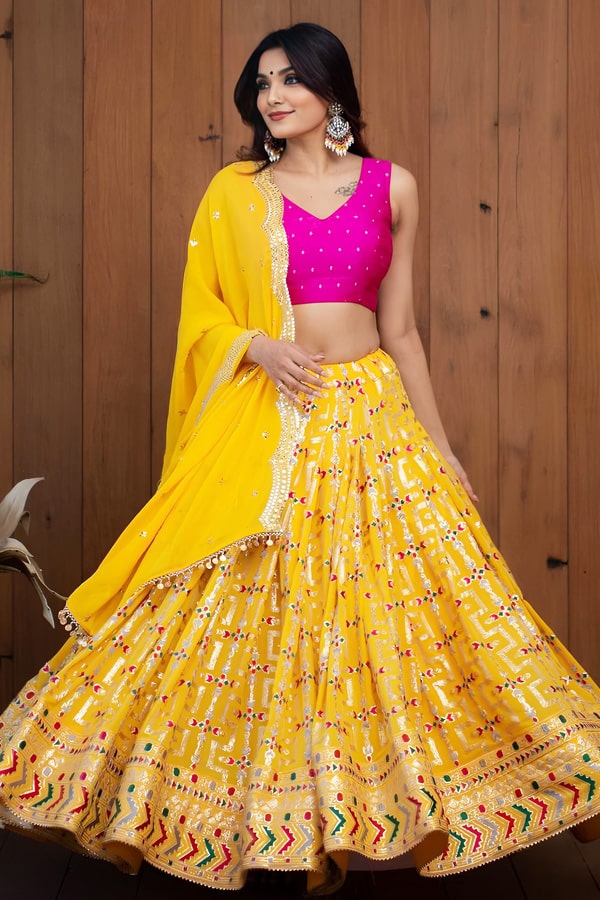 Latest Haldi Lehenga Design For Bride - Anaya Designer Studio