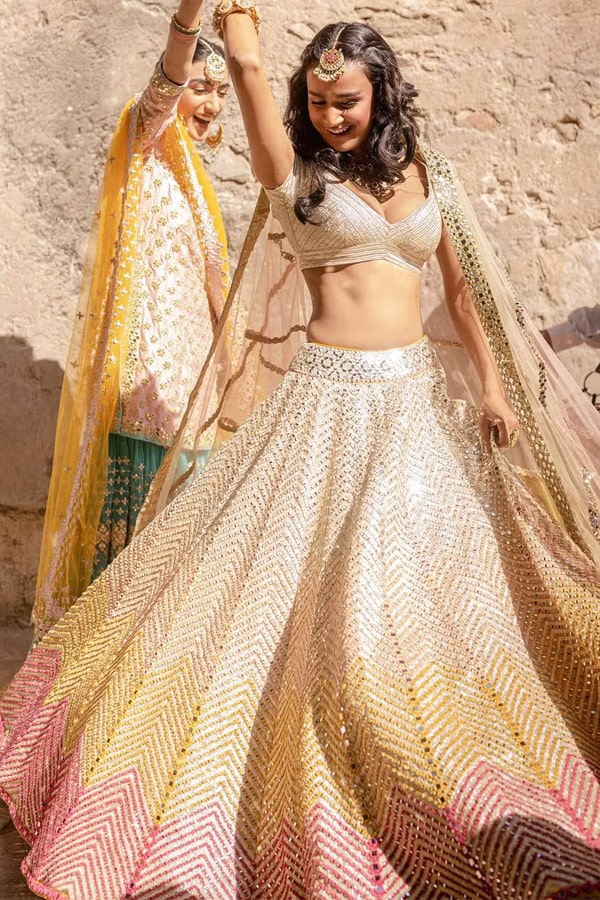 Crop Top Lehenga For Sister's Wedding With Price