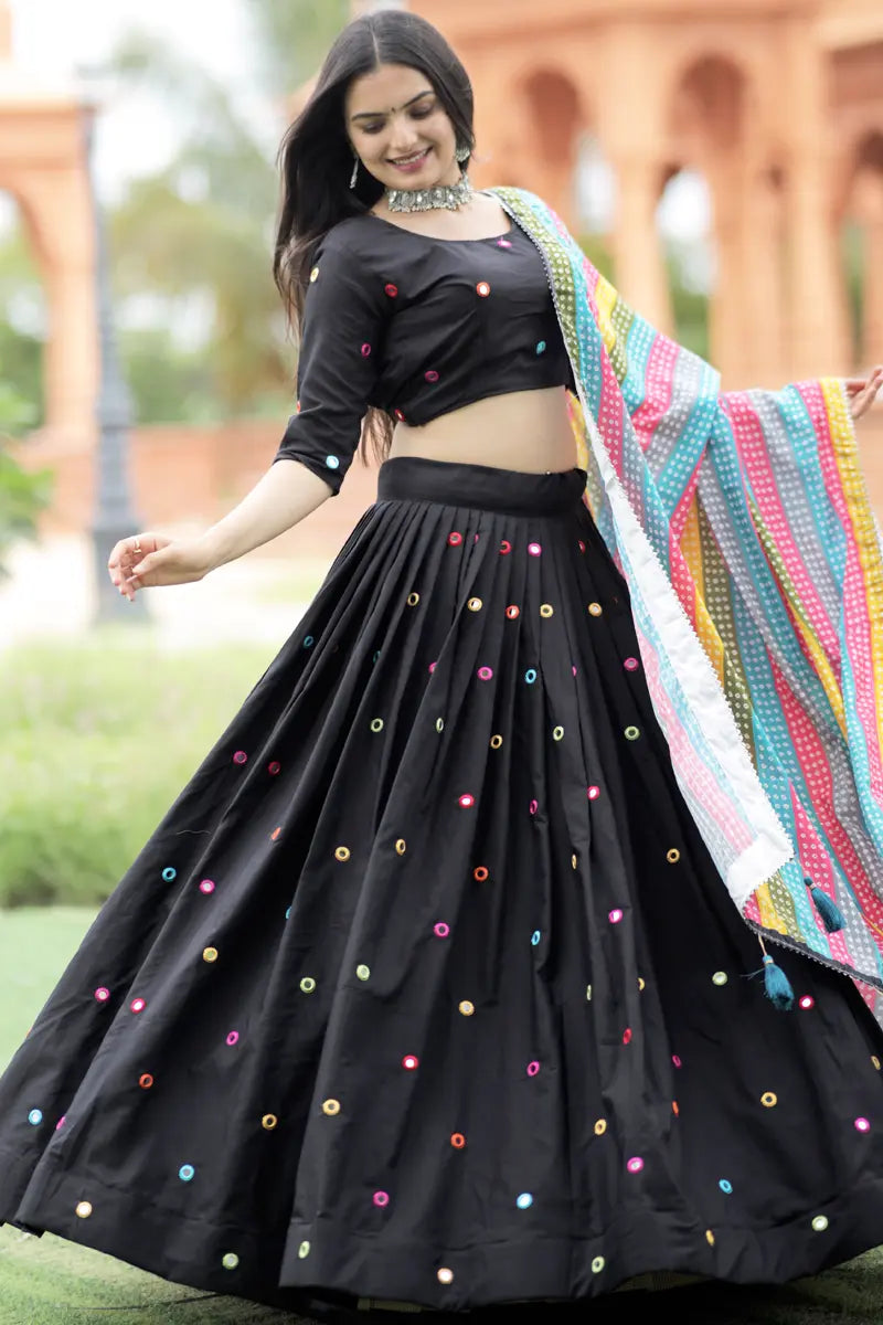 Black Color Chaniya Choli For Navratri