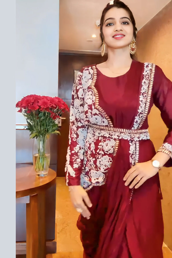 Latest Modern Wedding Saree With Jacket For Girls - Anaya Designer Studio