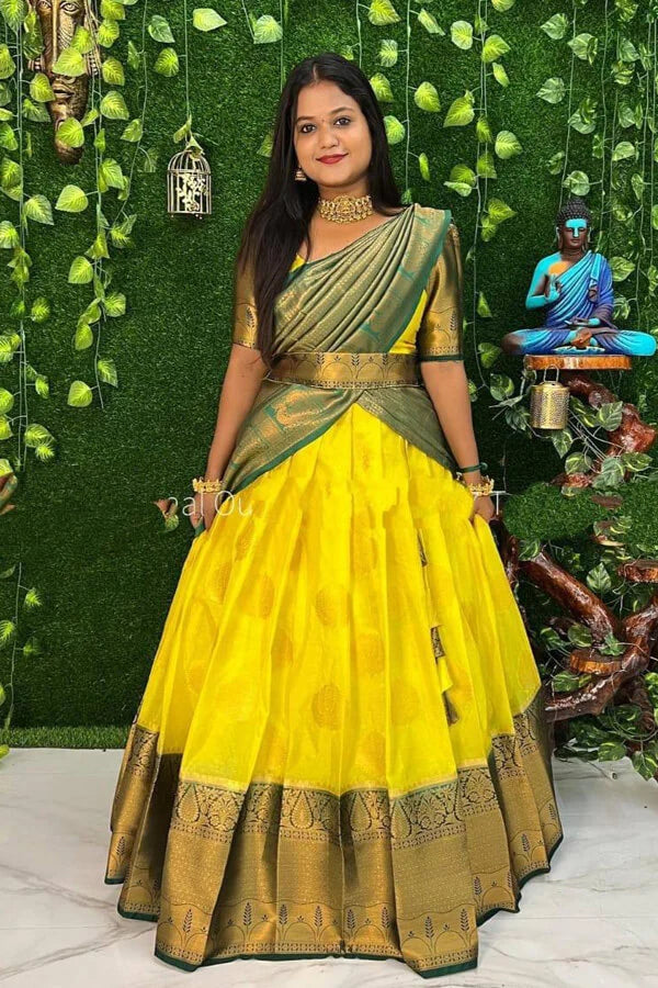 Latest South Indian Half Saree For Girls - Anaya Designer Studio
