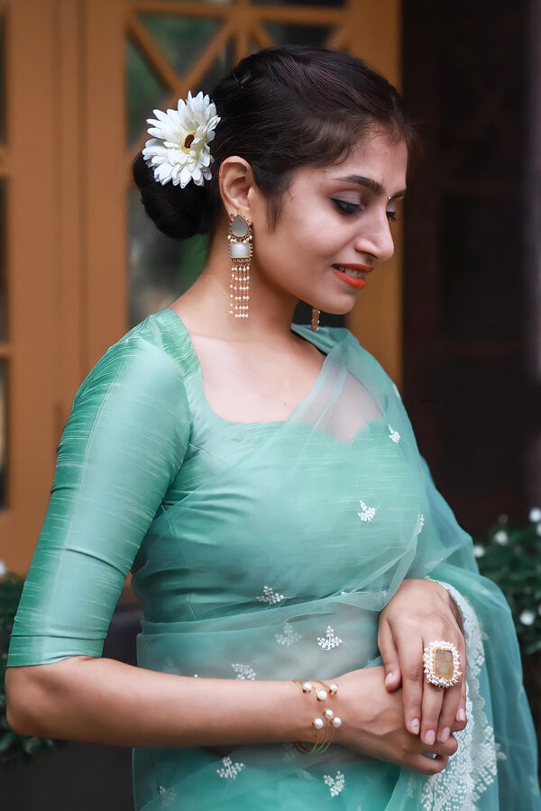 Latest designer organza sarees with price - Anaya Designer Studio
