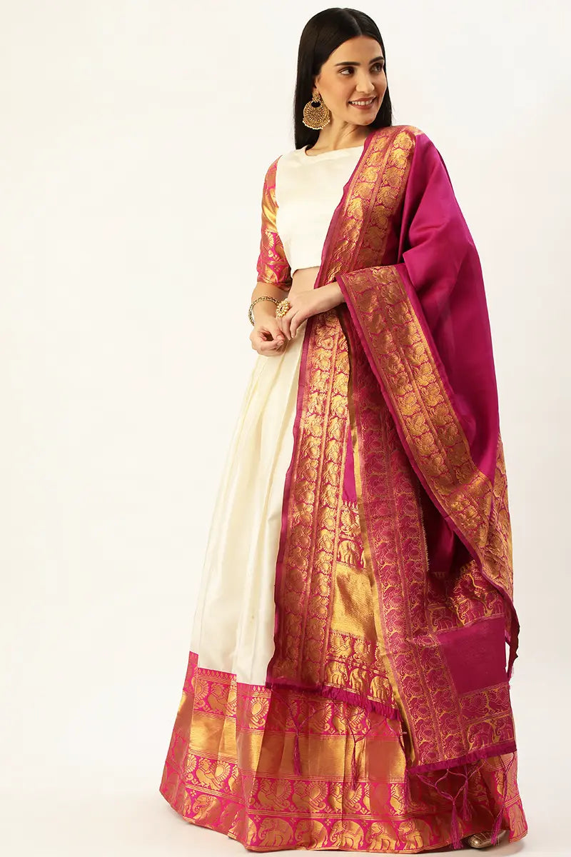 Latest Traditional Half Saree for Onam Festival