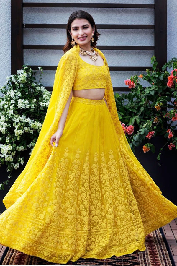 Bridal Special Yellow Lehenga Choli For Haldi Ceremony - Anaya Designer Studio