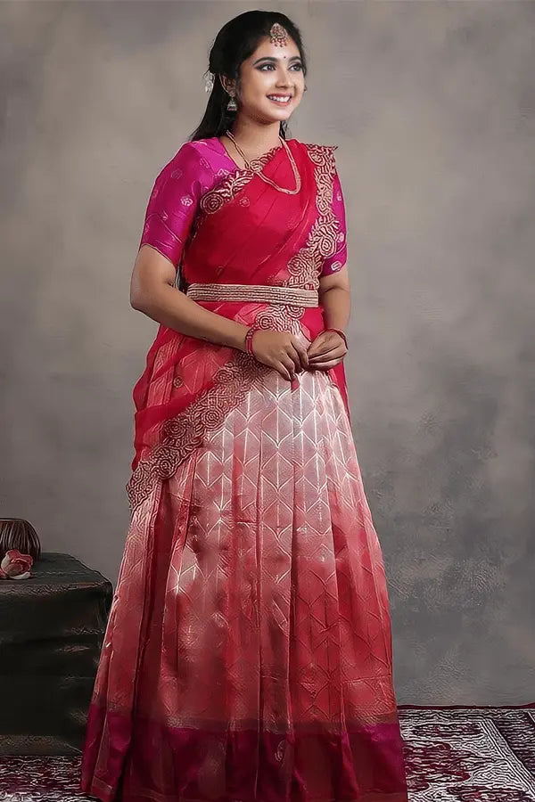 Latest Designer South Indian Half Saree Lehenga 2022 - Anaya Designer Studio