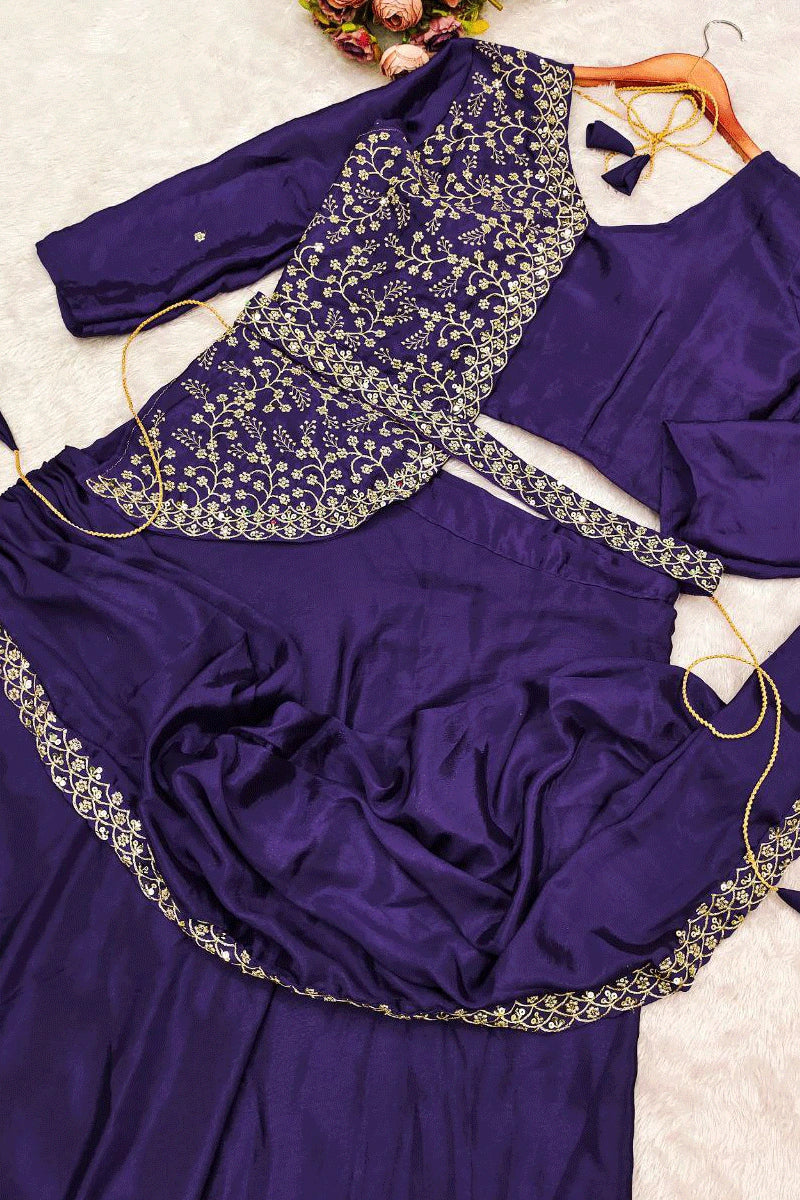 Lehenga Saree With Belt 