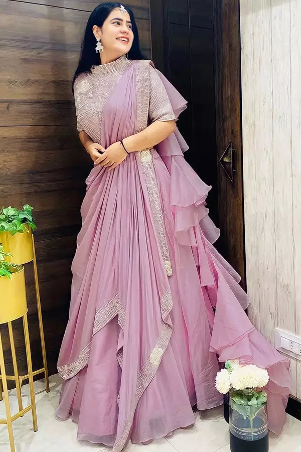 Light Purple Party Wear Lehenga Choli Design - Anaya Designer Studio