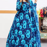 Long Anarkali Floral Gown Design