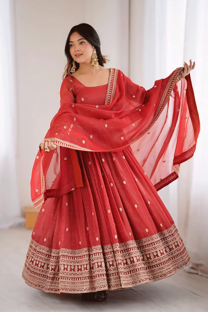 Crunchy silk Anarkali
