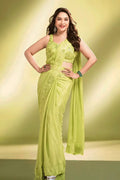 Madhuri Dixit Green Saree Look For Farewell