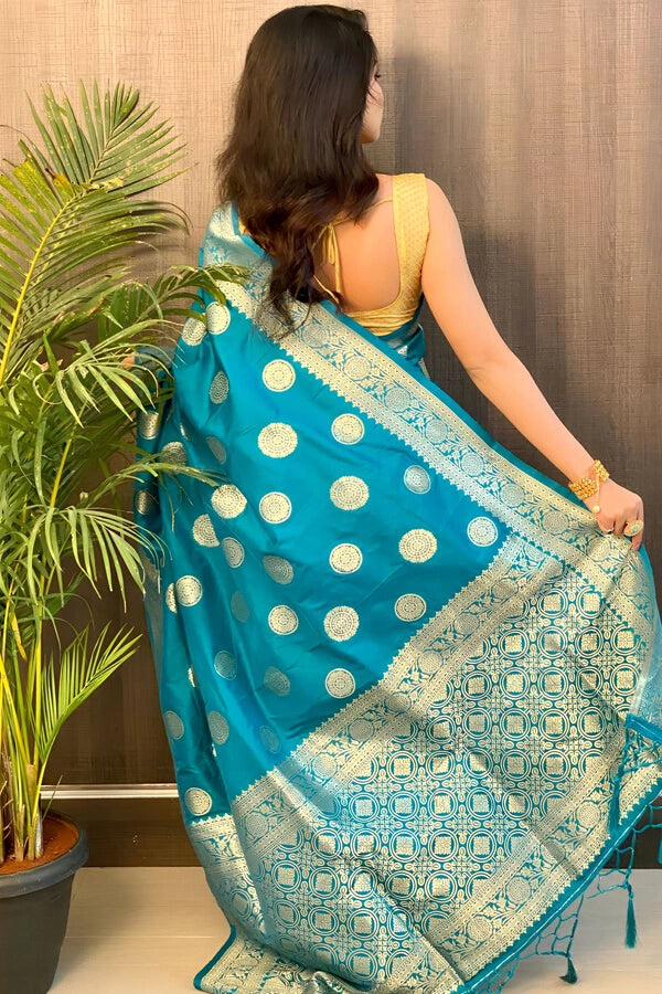 Traditional Semi Paithani Saree For Women