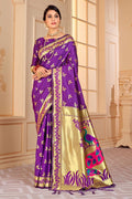 Marathi Wedding Paithani Saree Purple Color