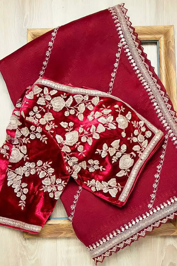 Organza Saree Look For Wedding Guest 2022 - Anaya Designer Studio
