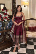 Maroon Anarkali suit