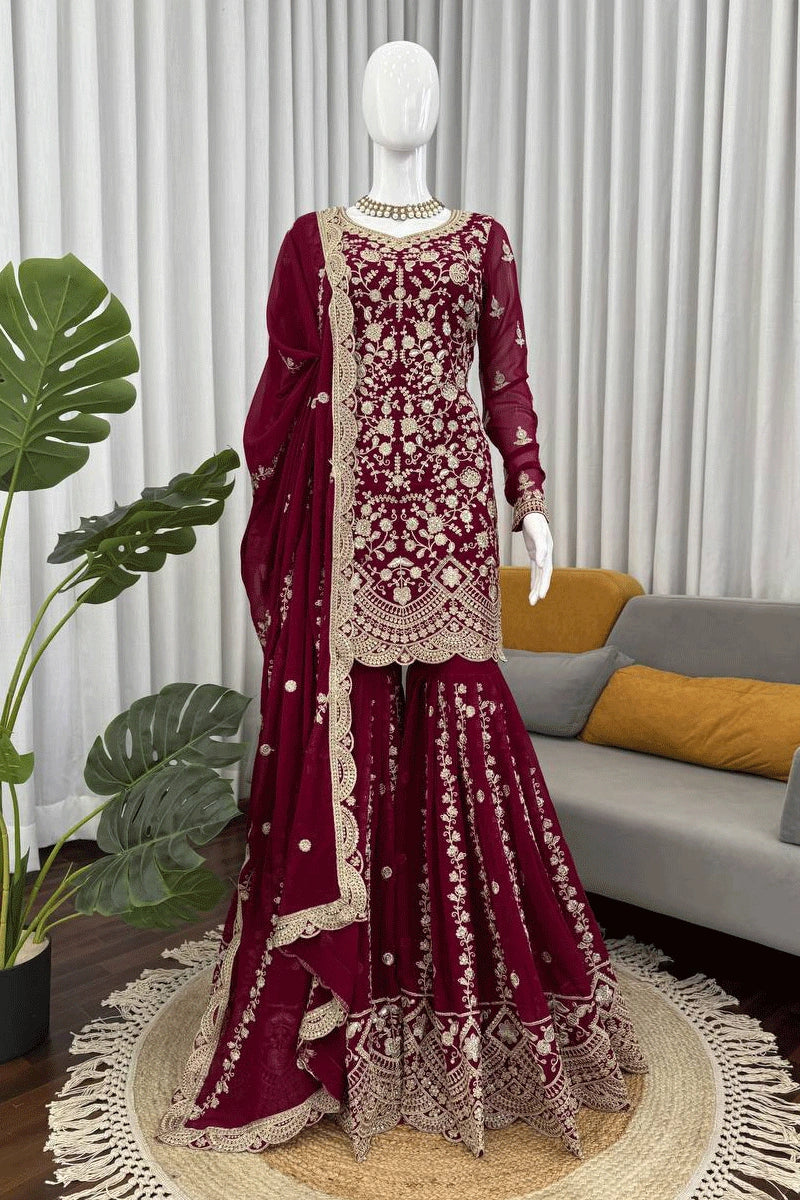Maroon Celebration Wear