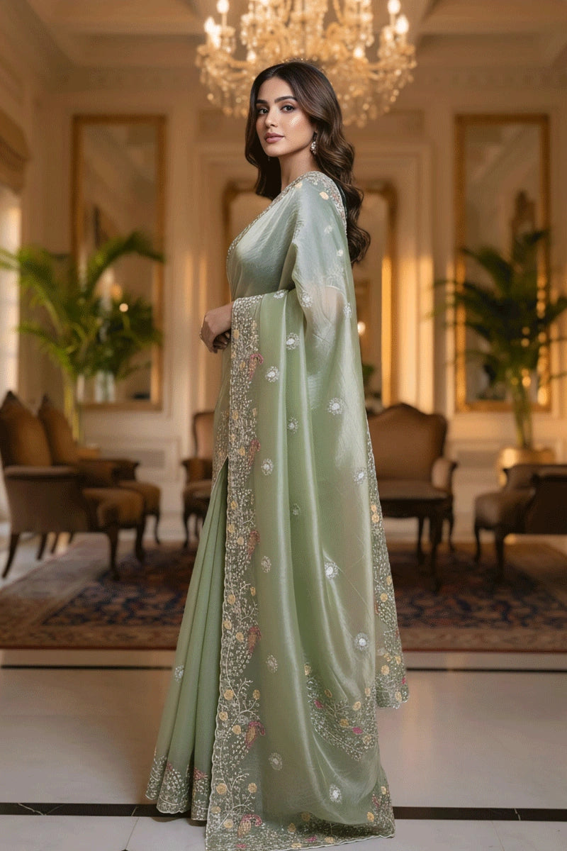 Mehendi Ceremony Saree