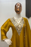 Mirror embellished haldi attire