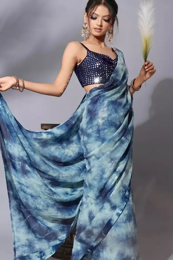 Modern Sequence Sarees Party Wear For Unmarried Girl - Anaya Designer Studio