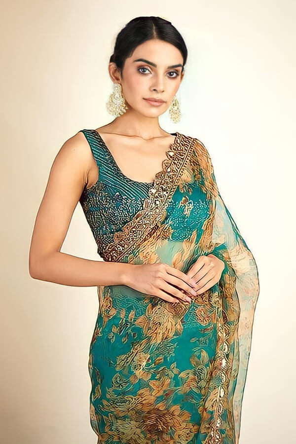 Modern designer saree for Wedding Reception 2021 - Anaya Designer Studio