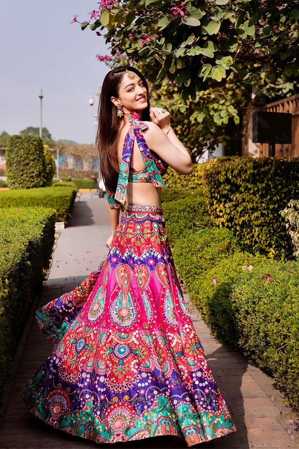 Modern lehenga for bride sister Multicolor - Anaya Designer Studio