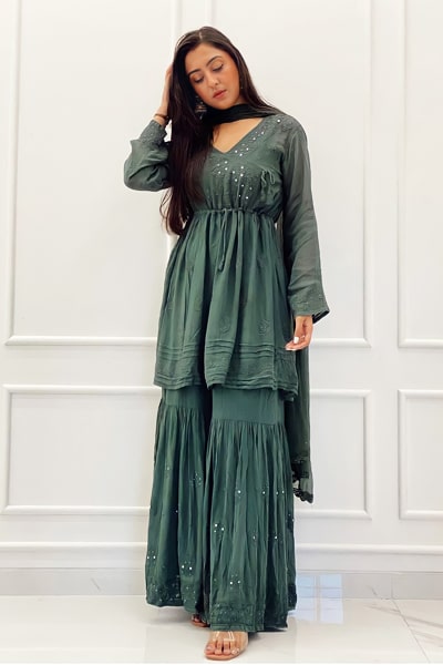 Modern sharara suit pinterest 2021 Style - Anaya Designer Studio