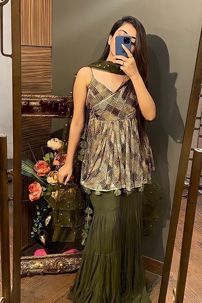 Modern sharara suit pinterest 2021 Latest - Anaya Designer Studio