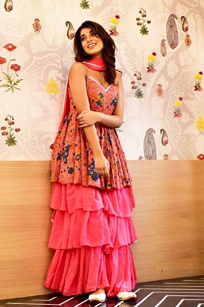red plazo dress Designer Red Colour Plazo Suit For Diwali Festival