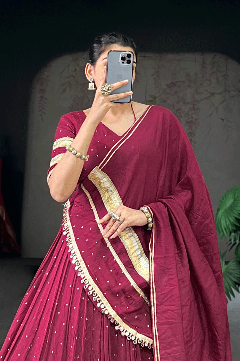 Zari Work Lehenga Choli for 20 Year Girl