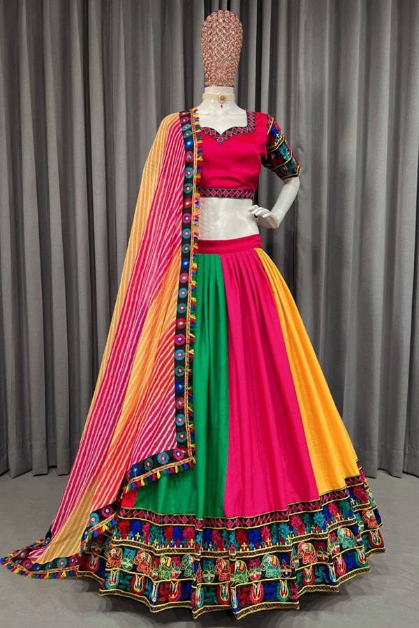 Multi Color Navratri Chaniya Choli Online For Girls - Anaya Designer Studio