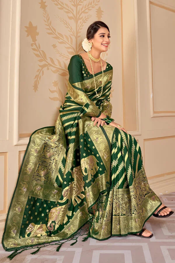 Latest Paithani Saree For Mehendi Ceremony