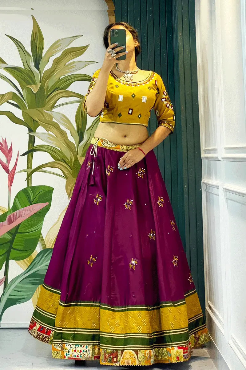 Gujarati Look Chaniya Choli For Navratri Celebration