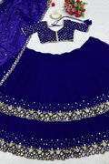 Navy Blue Colour Lehenga Choli