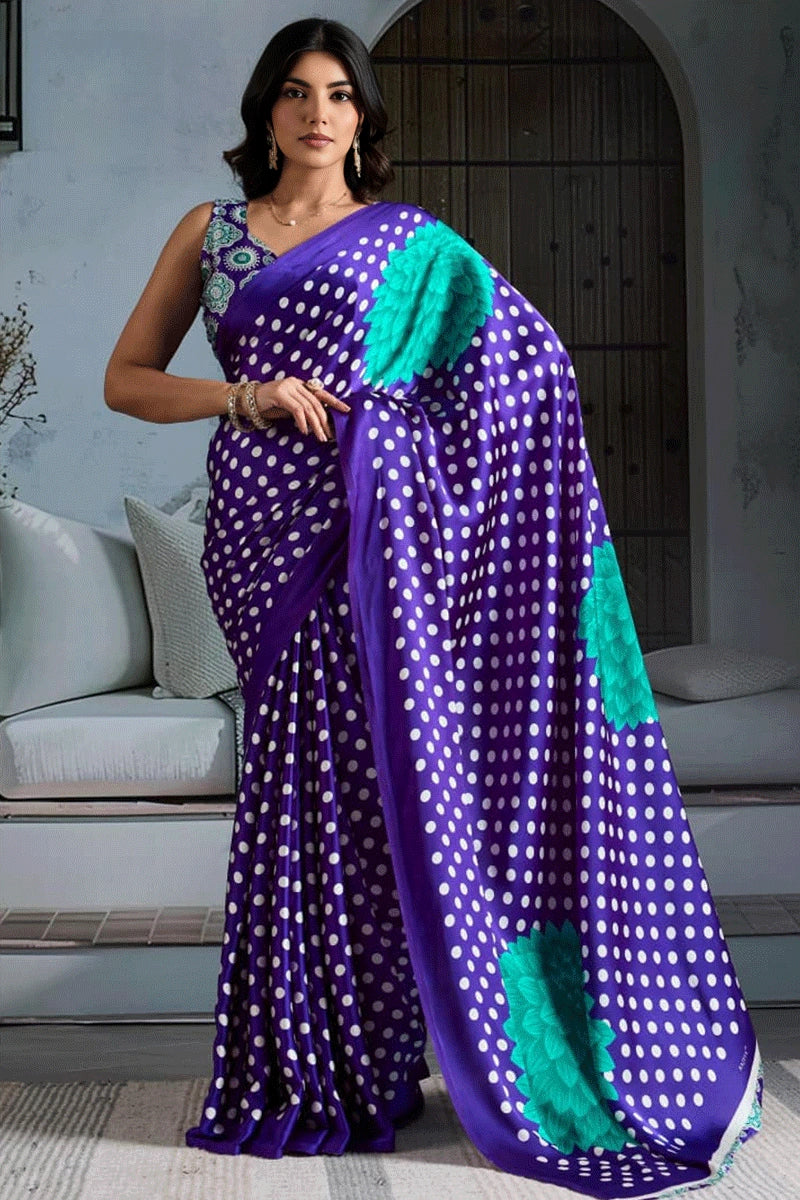 Navy Blue Saree