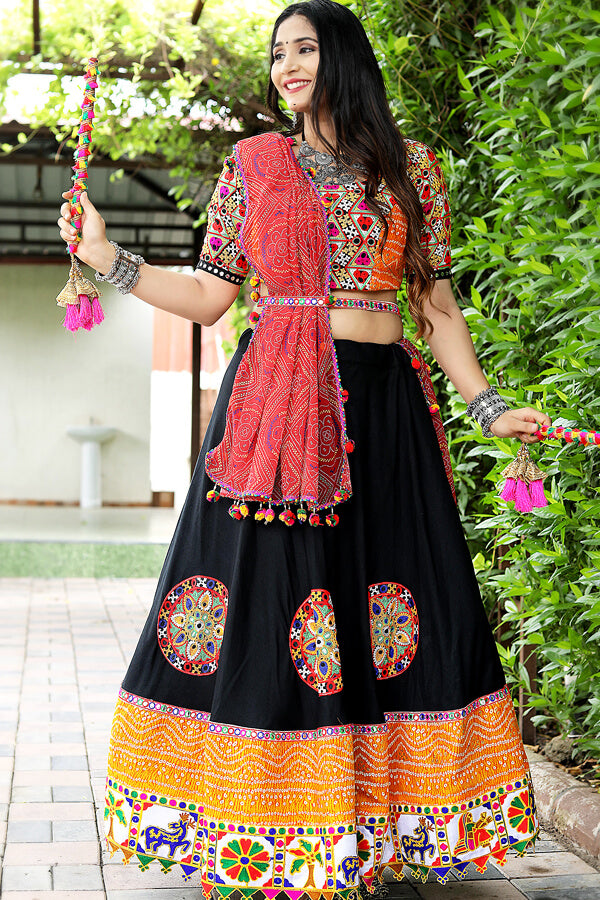 Black Color Designer Chaniya Choli For Navratri - Anaya Designer Studio