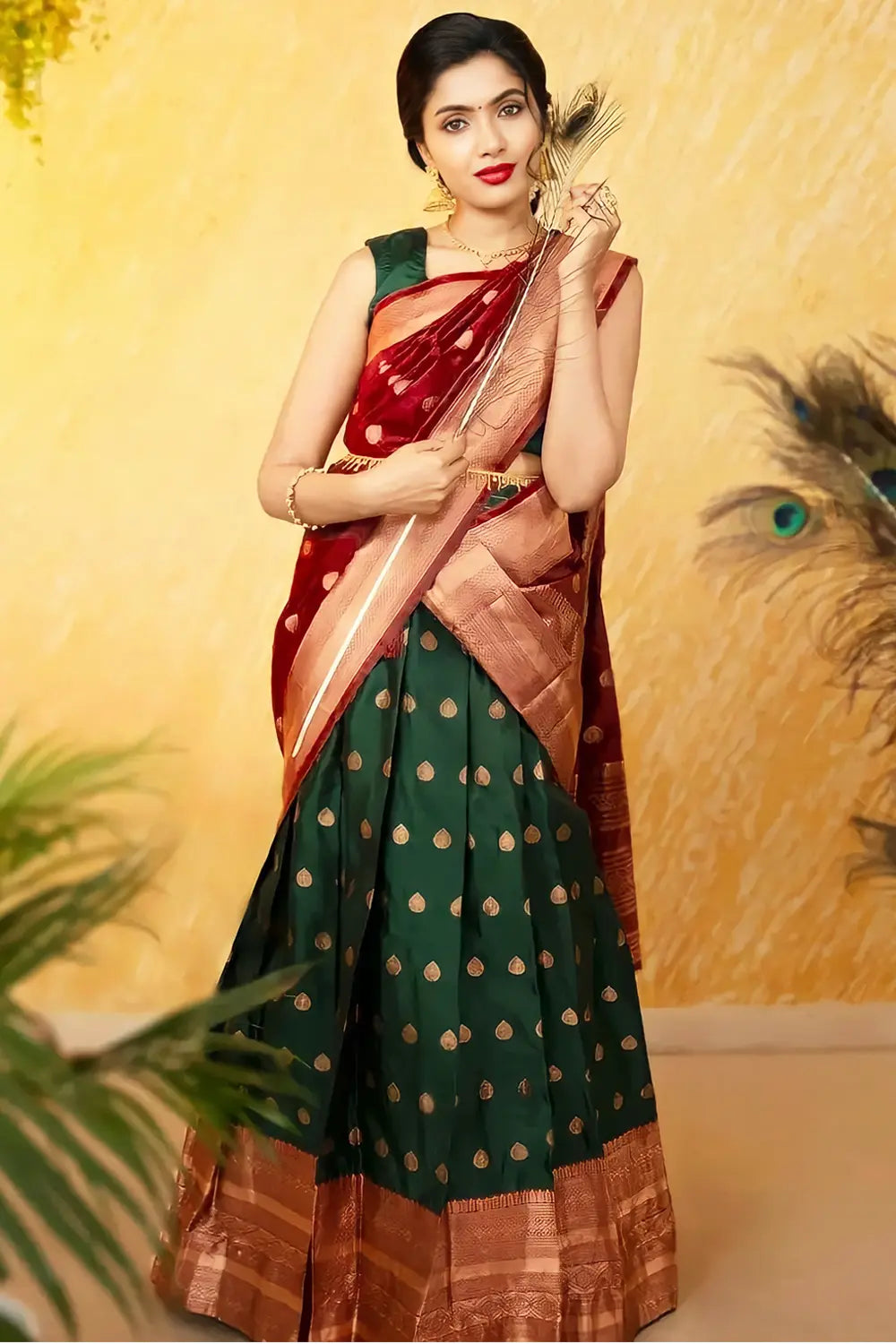 New Half Saree Function Flex Design For Girls - Anaya Designer Studio