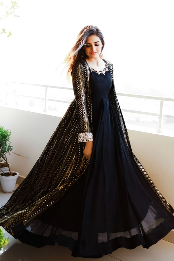 New Latest Indian Long Jacket Gown For Girls - Anaya Designer Studio