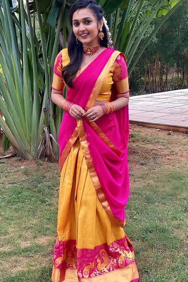 New Model Pattu Half Saree Design Online Shopping - Anaya Designer Studio