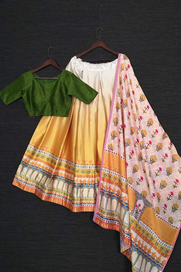 New crop top lehenga designs 2021 Yellow - Anaya Designer Studio