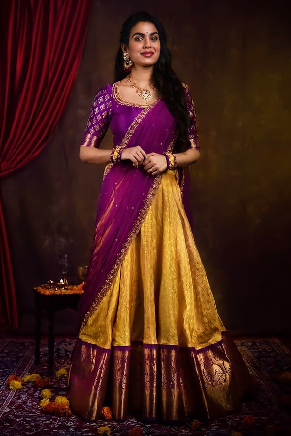 New model Pattu half sarees 2021