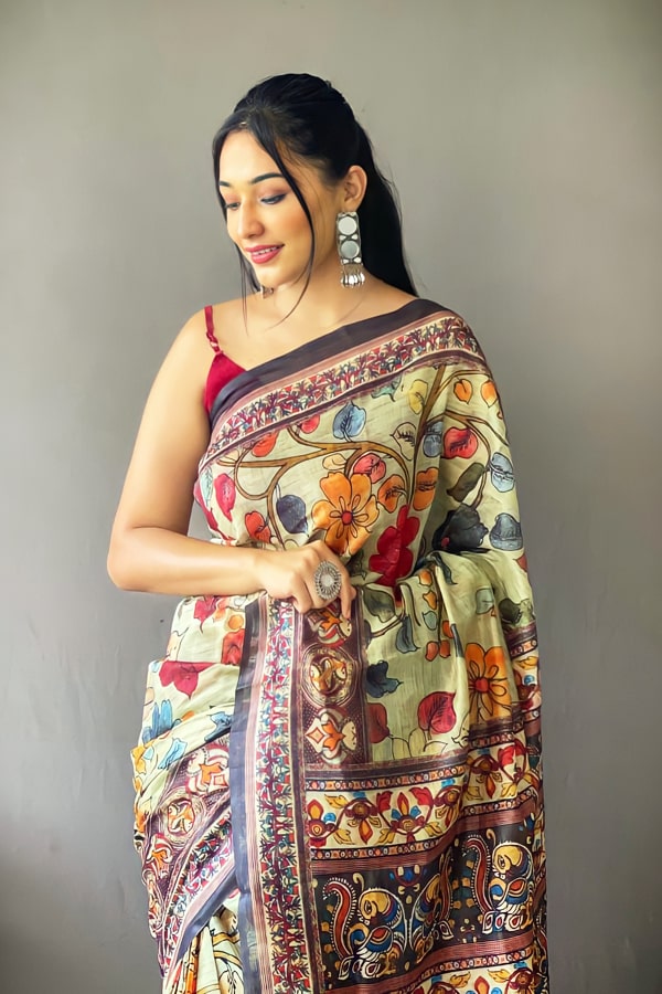 New Saree Design 2022 Of Kalamkari - Anaya Designer Studio