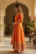 Orange Anarkali Suit