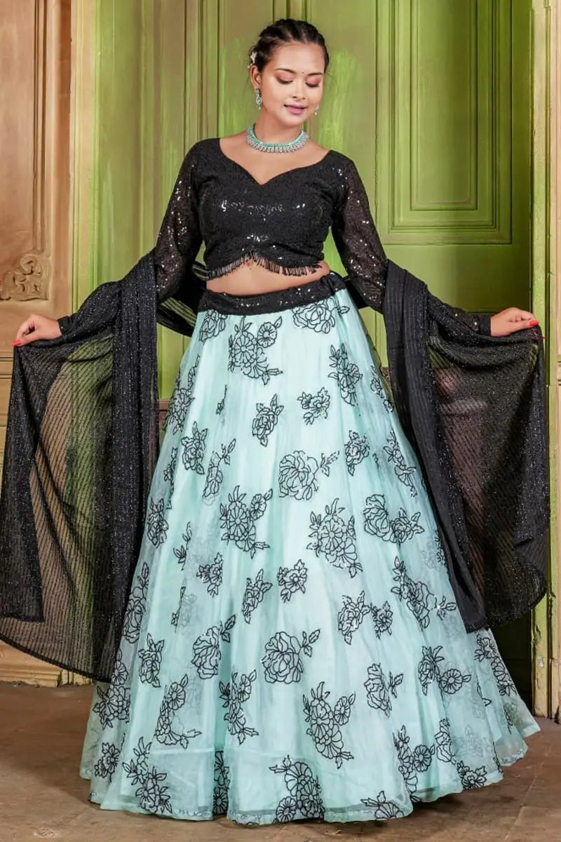 Organza Lehenga Designs