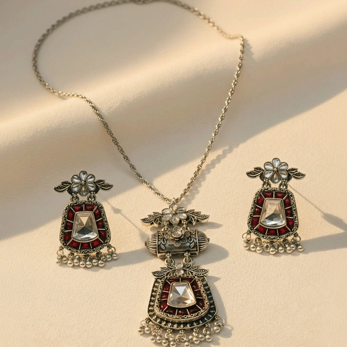 Oxidised Necklace Set