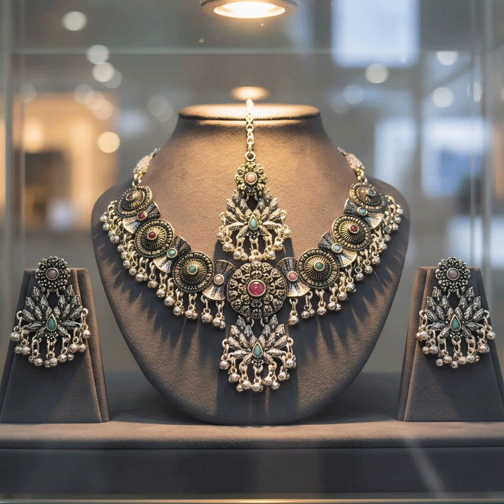 Oxidised Silver Necklace