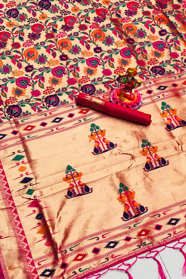 Engagement Marathi Paithani Pure Silk Saree 2022 - Anaya Designer Studio